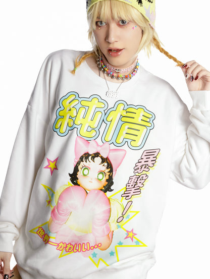 Illustration Print Long Sleeve T-Shirt WN22268