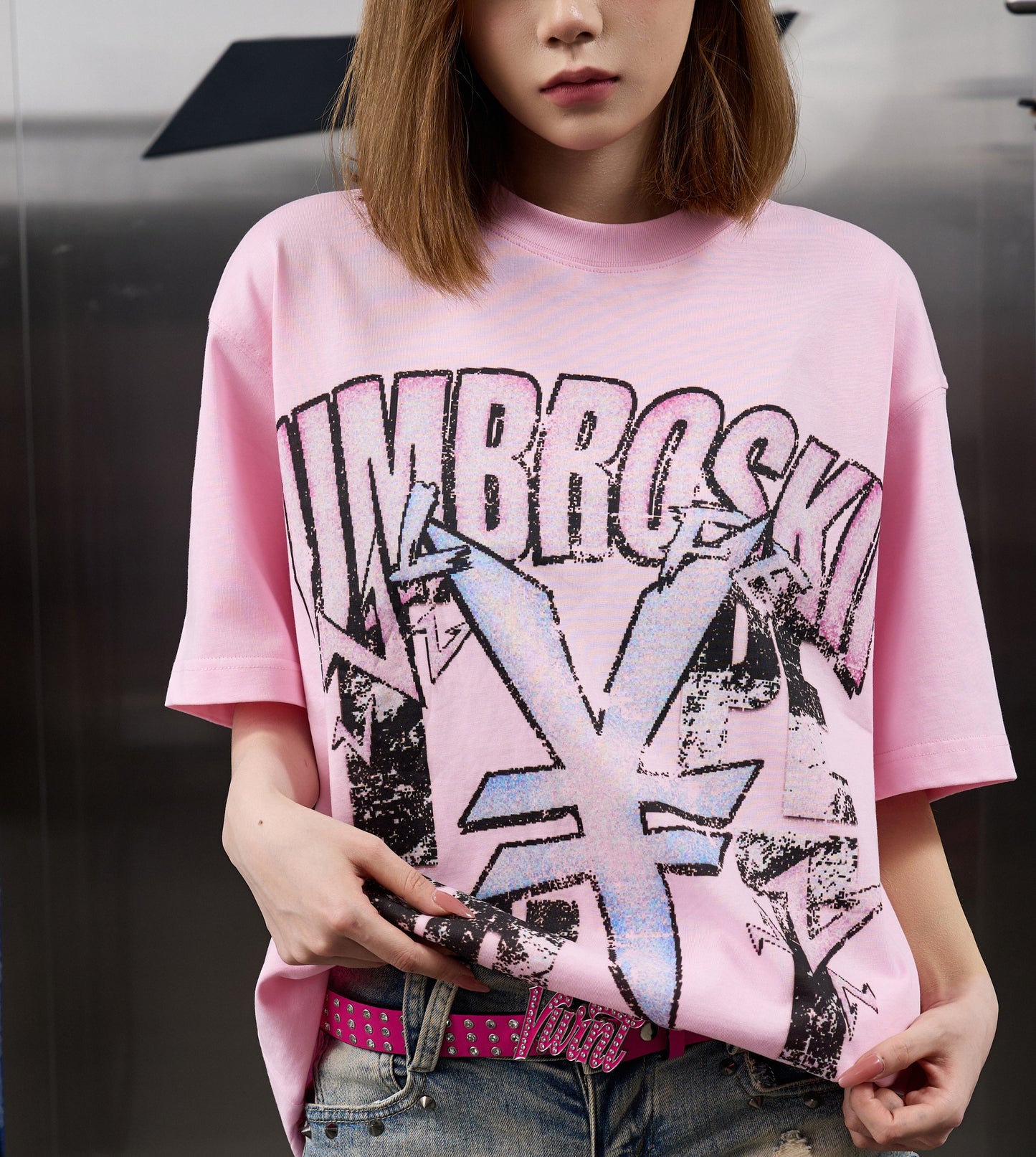 Digital Pixel Print Cotton Breathable Short Sleeve T-Shirt WN20986