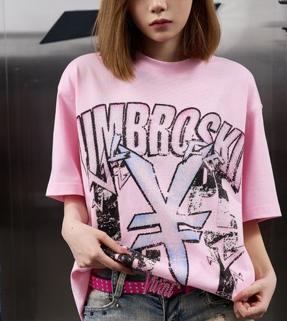 Digital Pixel Print Cotton Breathable Short Sleeve T-Shirt WN20986