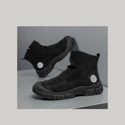 Side Zipper Workwear High-Top Boots WN23419