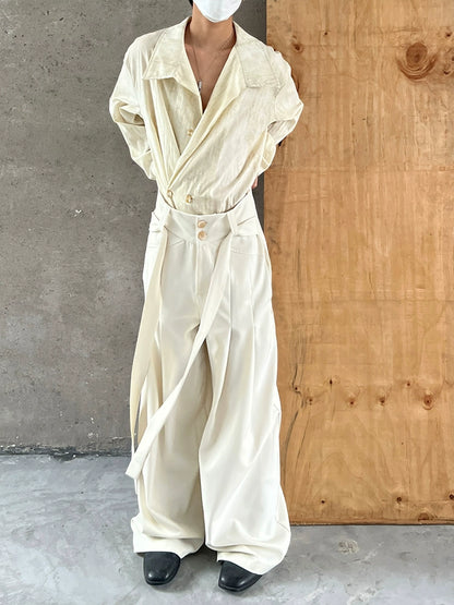 Deconstructed Ribbon Straight Leg Trousers WN20027