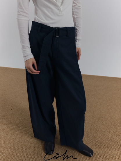 Pleats Solid Color Wide Leg Pants WN21492