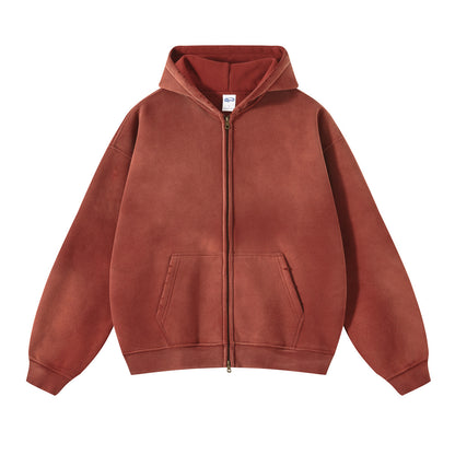 Vintage Dyed Heavyweight Zipper Hoodie WN6645