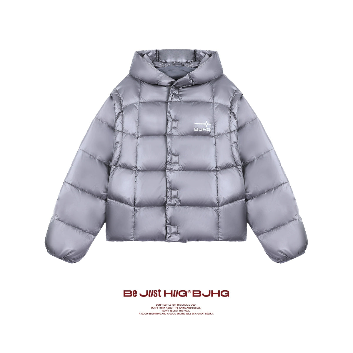 White Duck Down Hooded Puffer Jacket WN9757