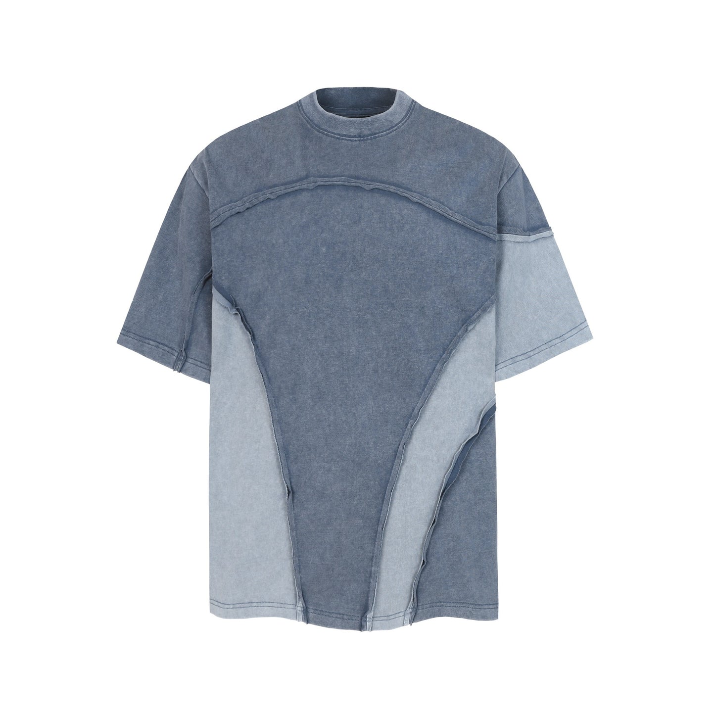 Cotton Wash Raw Edge Oversize Short Sleeve T-Shirt WN25576