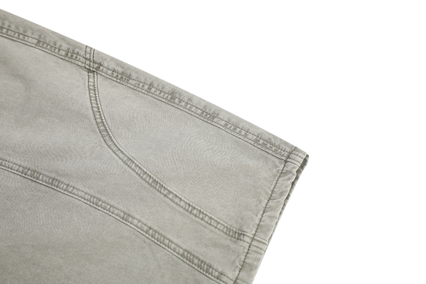 Multi-Pocket Deconstruction Curved Wide Leg Denim Jeans WN25858