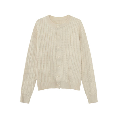 Cable Button Knit Cardigan WN24997