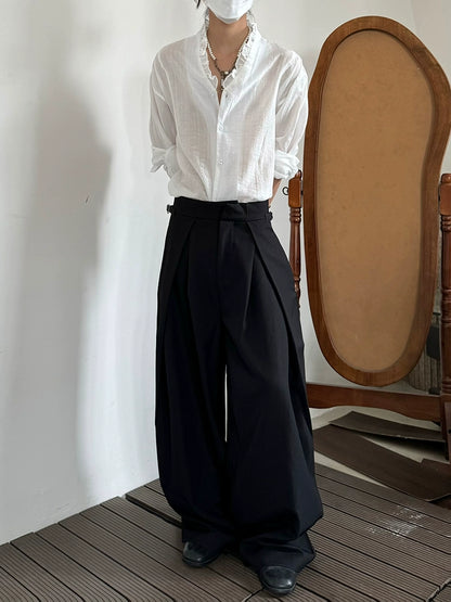 Adjustable Waist Wide Leg Trousers WN20030