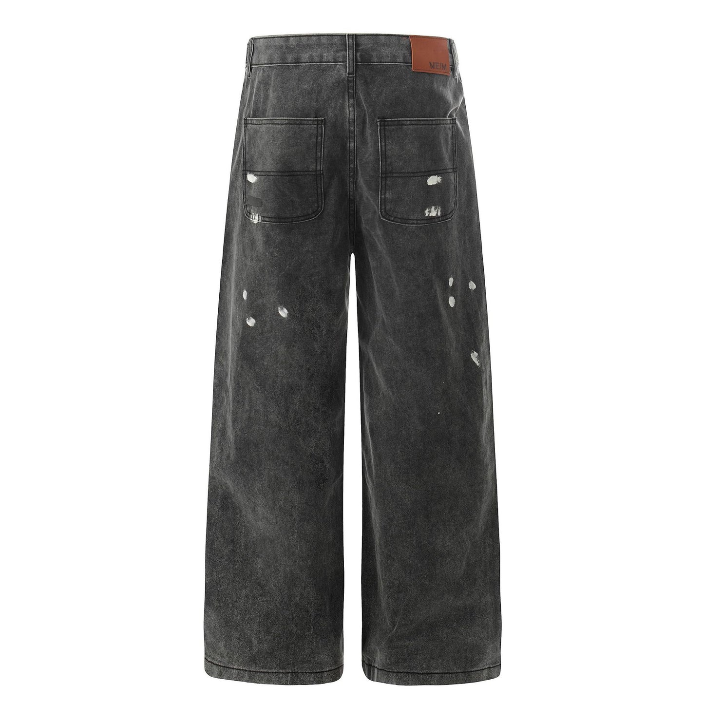Washed Paint Straight Denim Jeans WN26056
