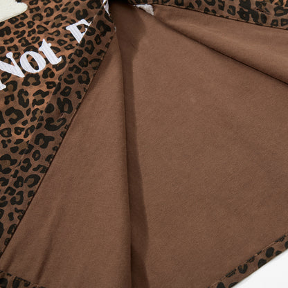 Leopard Heart Patch Short Sleeve Shirt WN25556