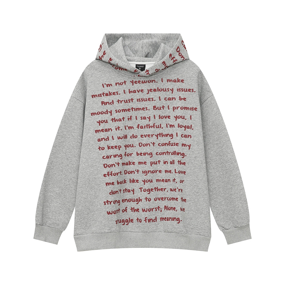 Letter Print Oversize Hoodie WN9587