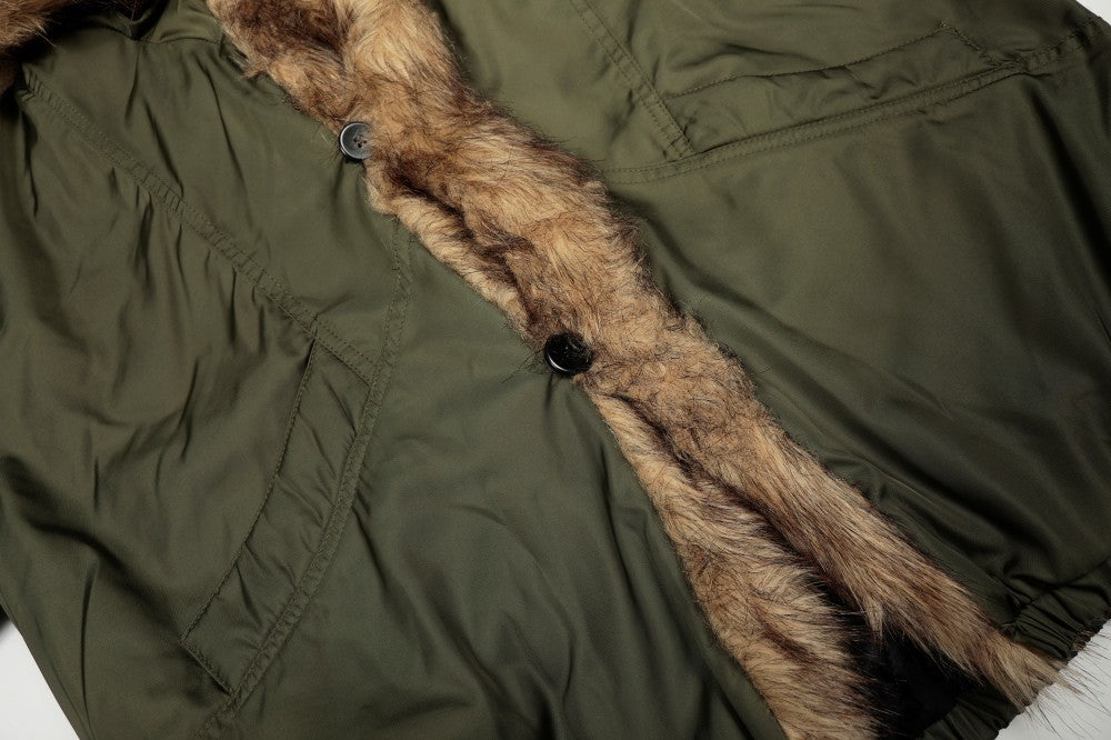 Fake Fur Trim Hooded Oversize Puffer Jacket WN27923