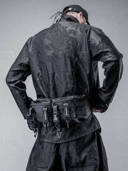 Irregular Jacquard Design Long Sleeve Shirt WN22338