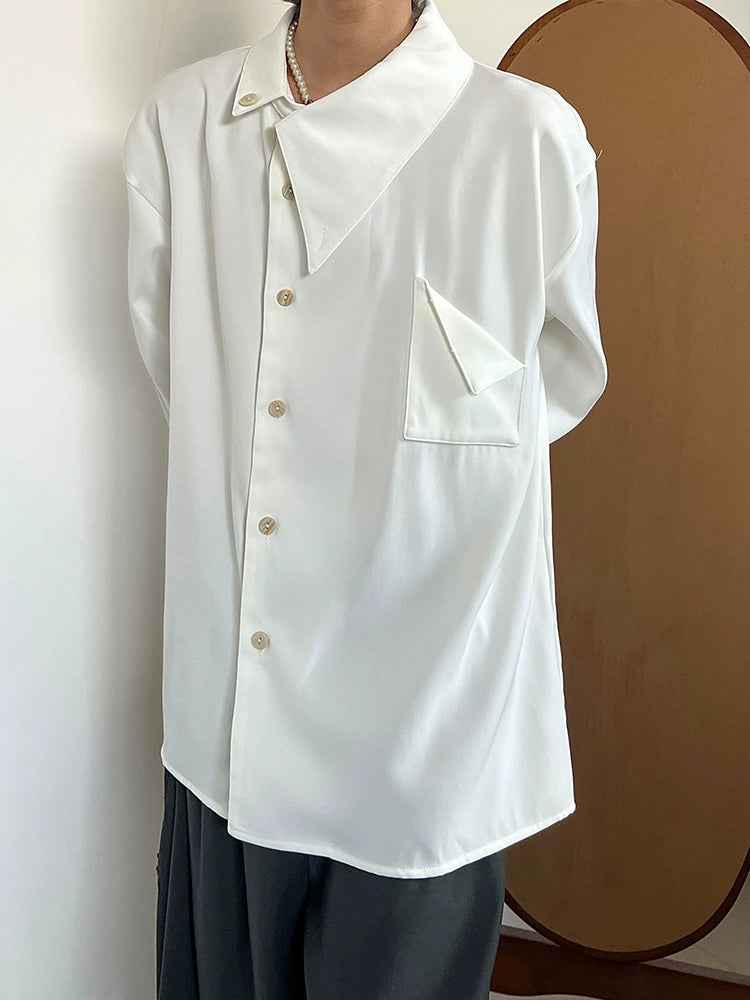 Unique Collar Long Sleeve Shirt WN19949