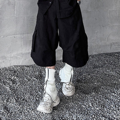 Zipper Ribbed Socks WN25081