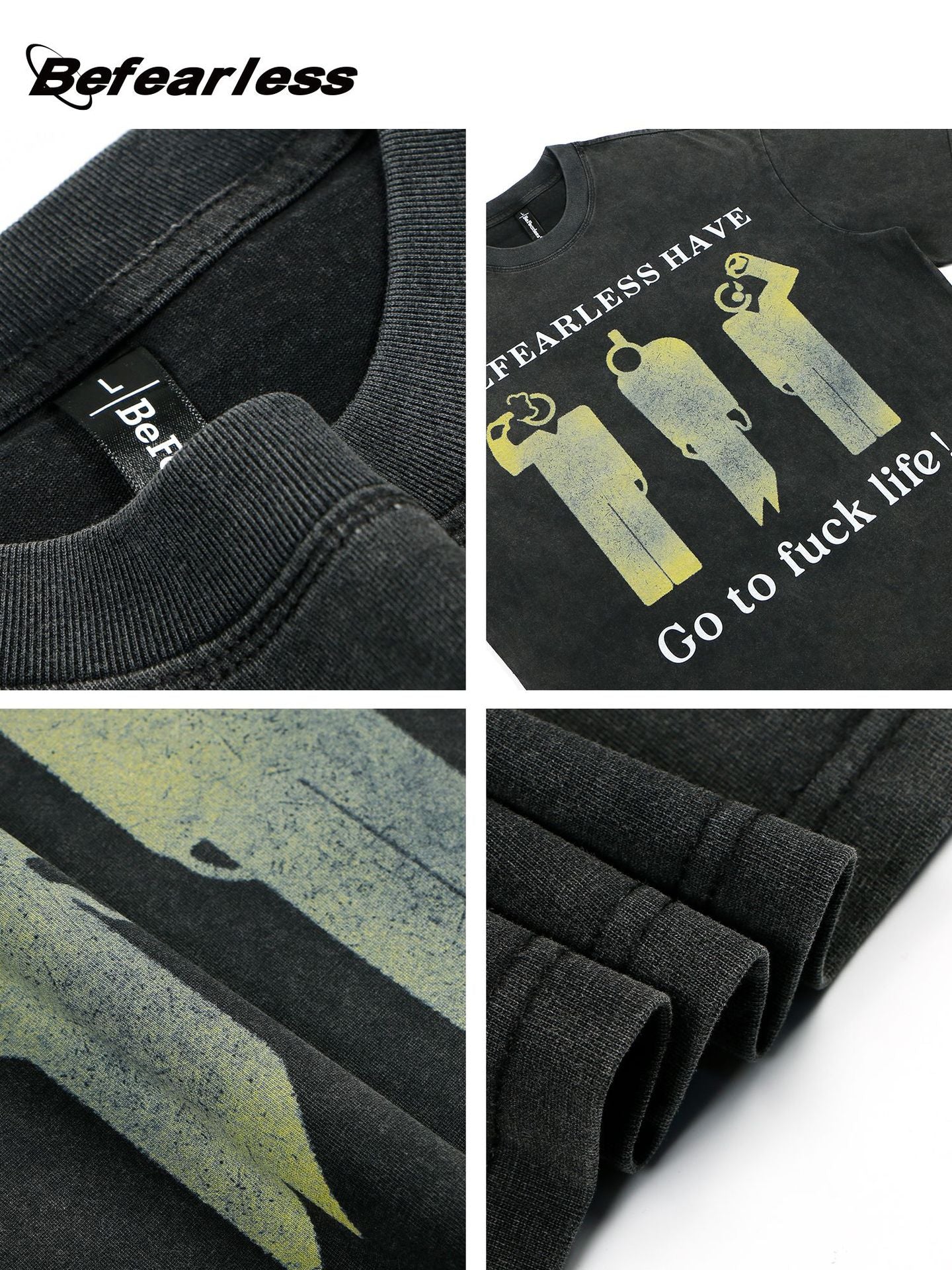 Washed Figure Graphic Oversize Short Sleeve T-Shirt WN26342