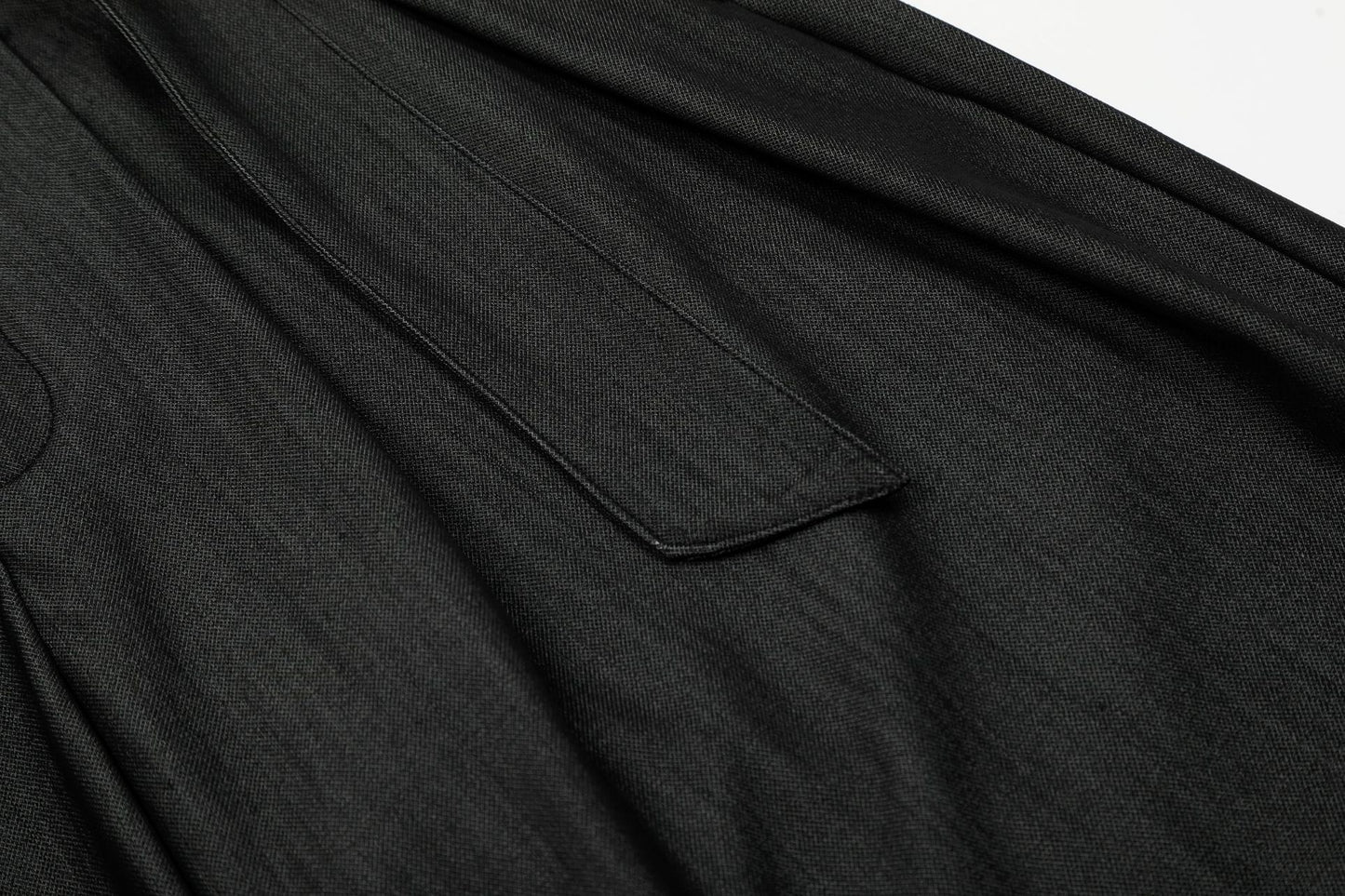 Curved Draped Design Wide Leg Trousers WN16526