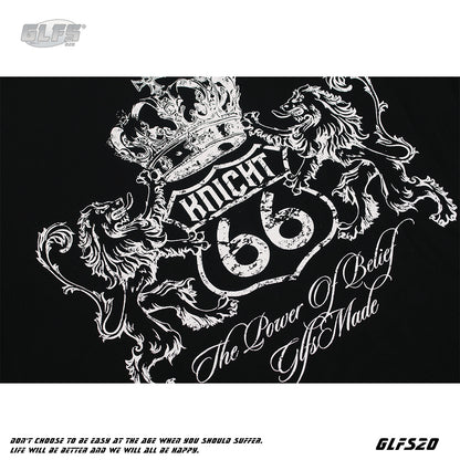Fake Layered Crown Art Print Long Sleeve T-Shirt WN26513