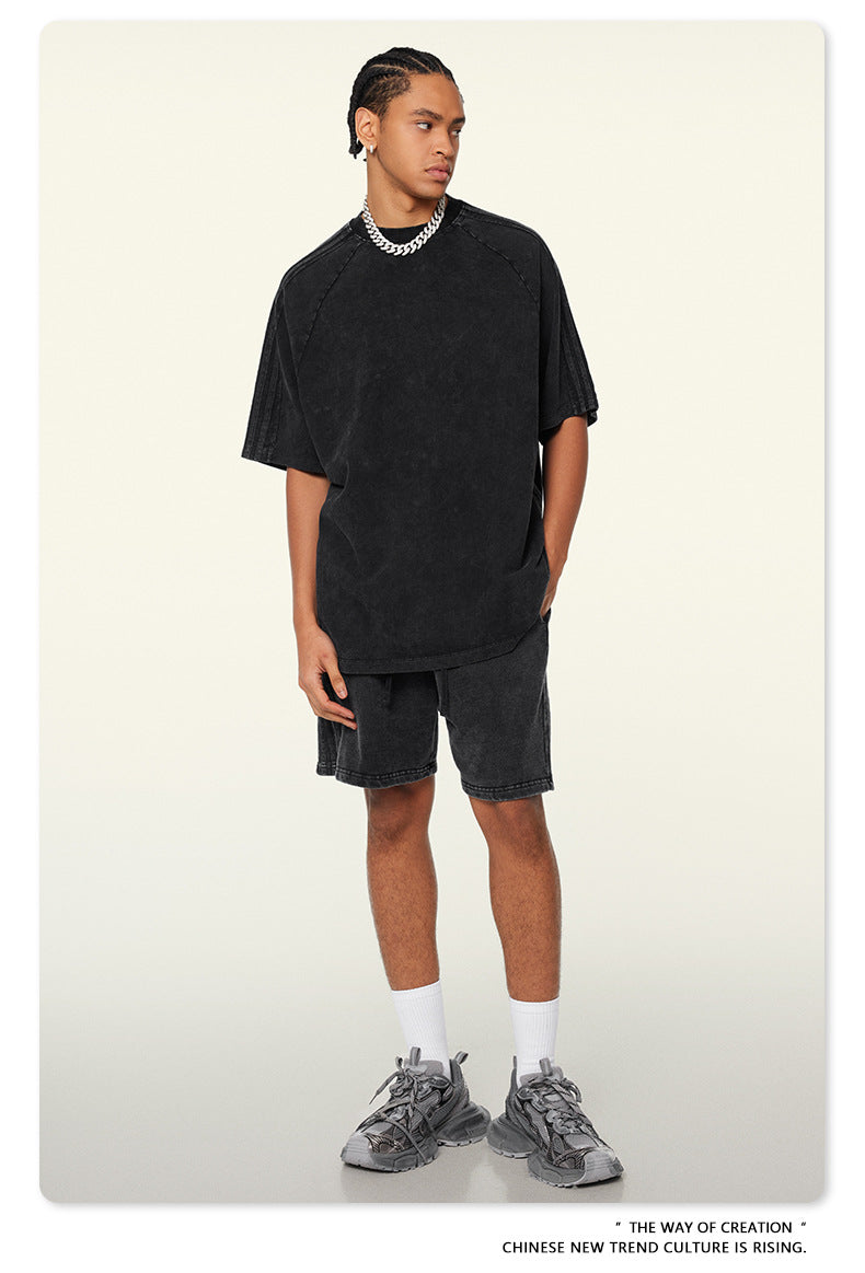 Oversize Washed Short-sleeve T-shirt WN6458