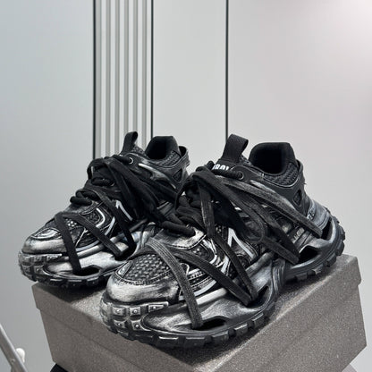 Metallic Rope Lace Chunky Sole Sneakers WN24687