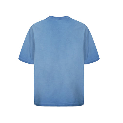Washed Faded Letter Print Heavyweight Short Sleeve T-Shirt WN26869