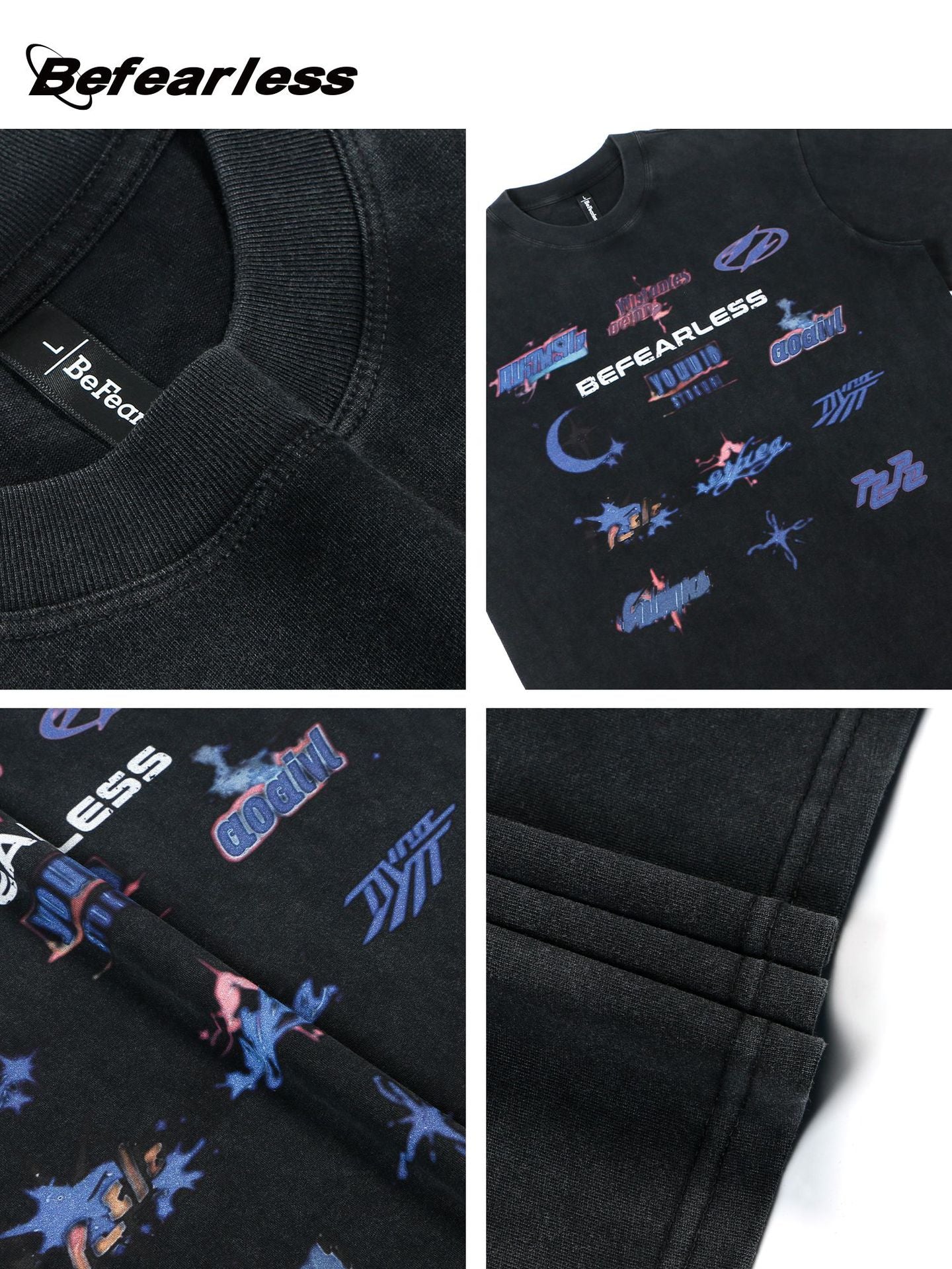Washed Letter Graphic Short Sleeve T-Shirt WN26198