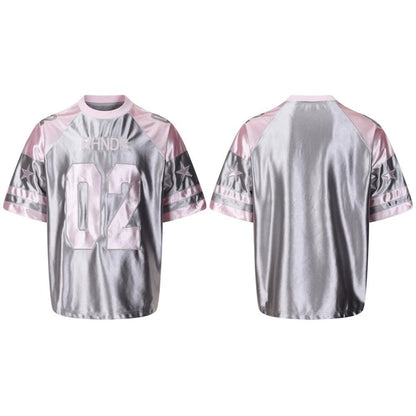 Number Graphic Raglan Short Sleeve Shirt WN28091