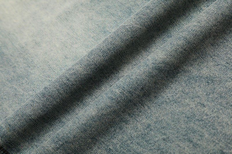 Wash Curved Wide Leg Denim Jeans WN18529