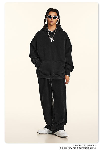 Washed Fleece Lining Oversize Hoodie WN9961