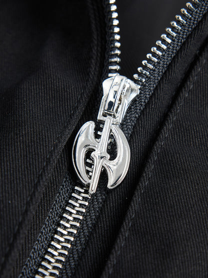 Washed Heavyweight Fake Layered Hooded Jacket WN23545