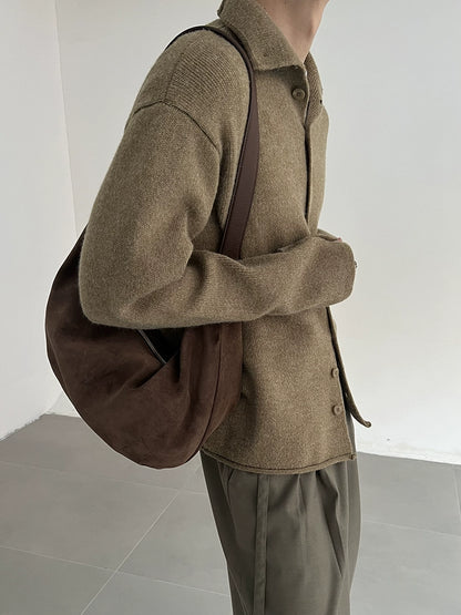 Button Stand-Neck Knit Cardigan WN21634