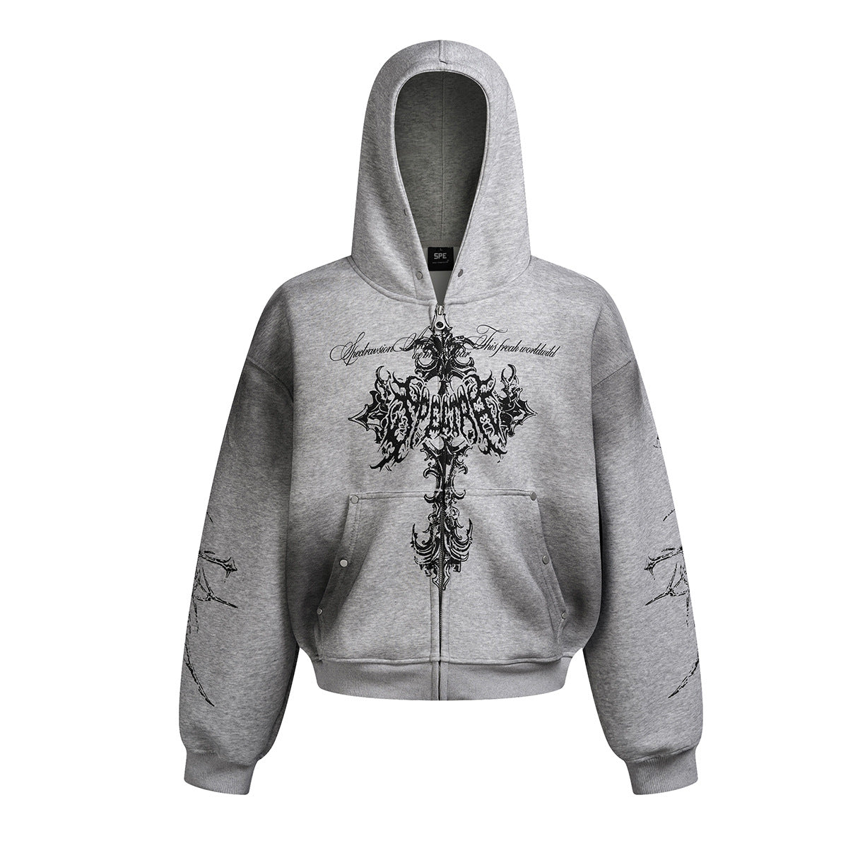 Dirty Dye Cross Heavyweight Pullover Hoodie WN23066