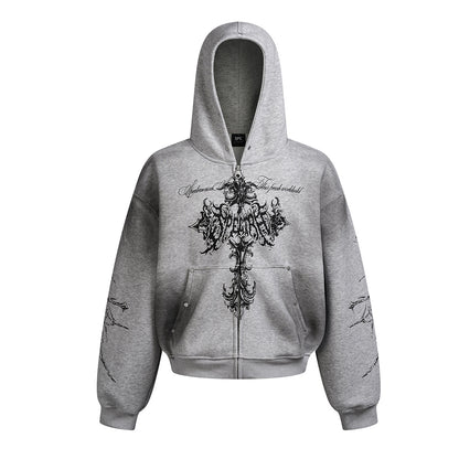 Dirty Dye Cross Heavyweight Pullover Hoodie WN23066