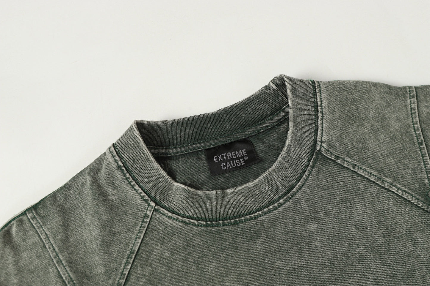 Washed Damage Pure Cotton Short Sleeve T-Shirt WN23055