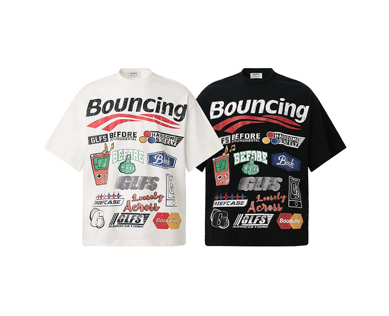 Letter Print Graphic Short Sleeve T-Shirt WN26009