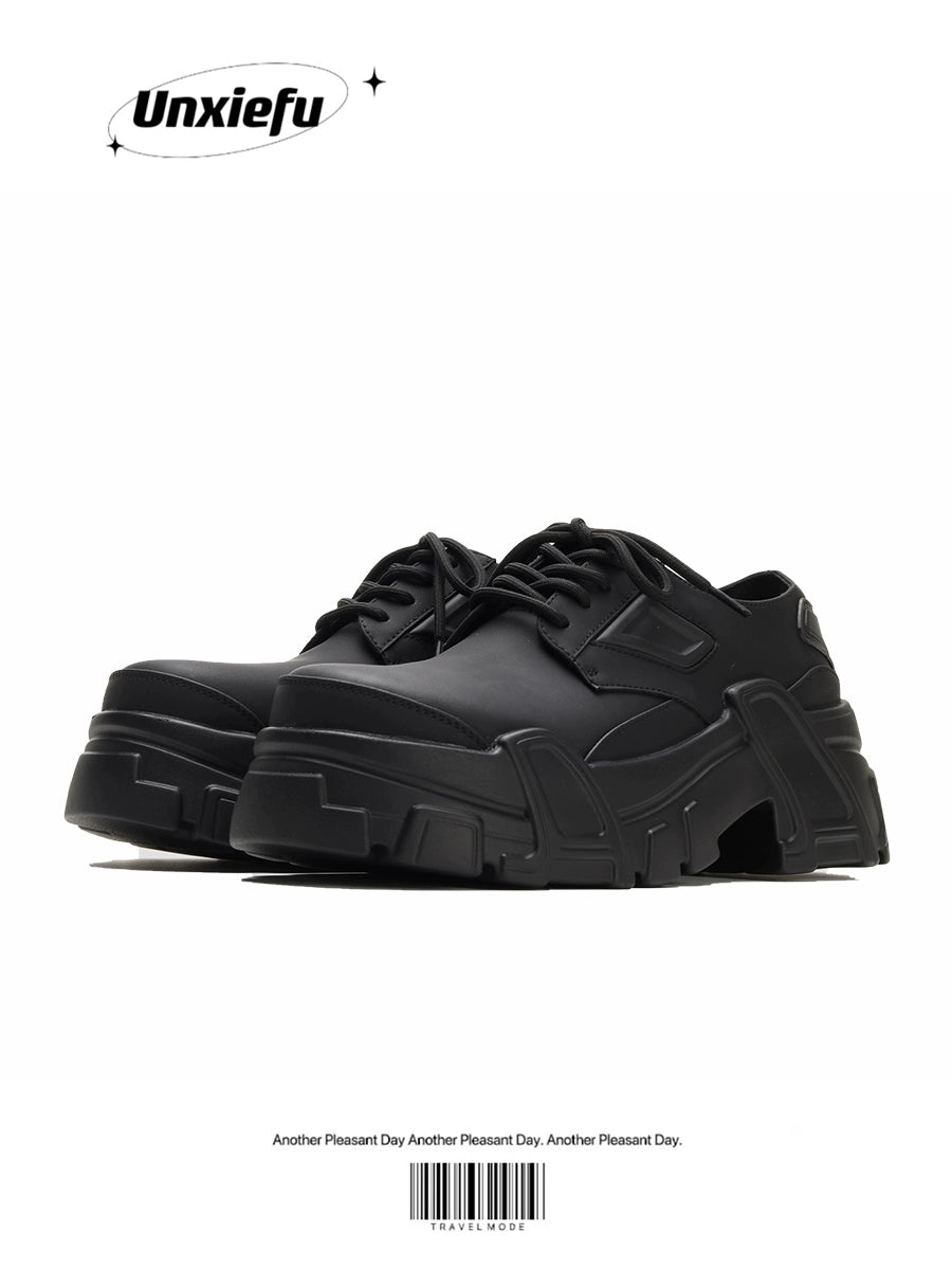 Blade Chunky Sole Leather Derby Dad Shoes WN20778