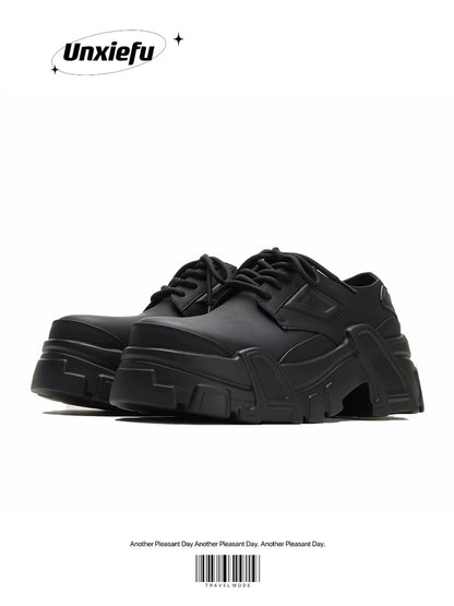 Blade Chunky Sole Leather Derby Dad Shoes WN20778