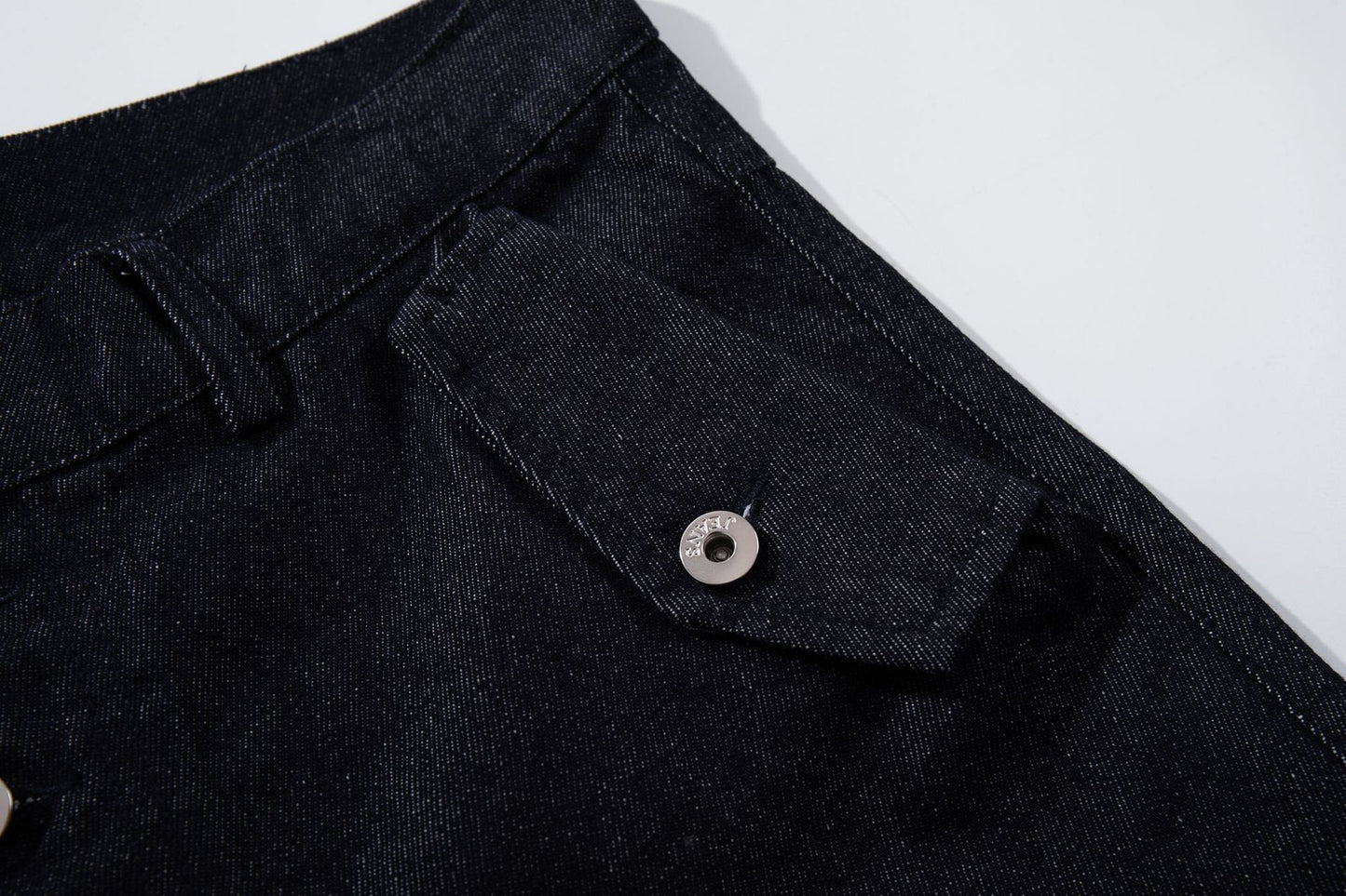 Raw Denim Deconstruction Wide Leg Denim Jeans WN26105