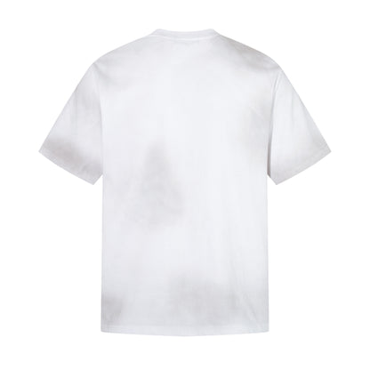 Washed Handwriting Print Short Sleeve T-Shirt WN25809