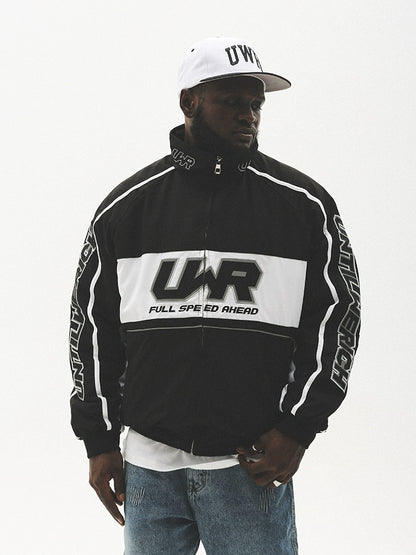 Graphic Letter Design Zipper Padded Jacket WN17744