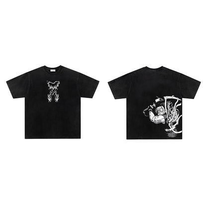 Washed Gothic Graphic Short Sleeve T-Shirt WN26947