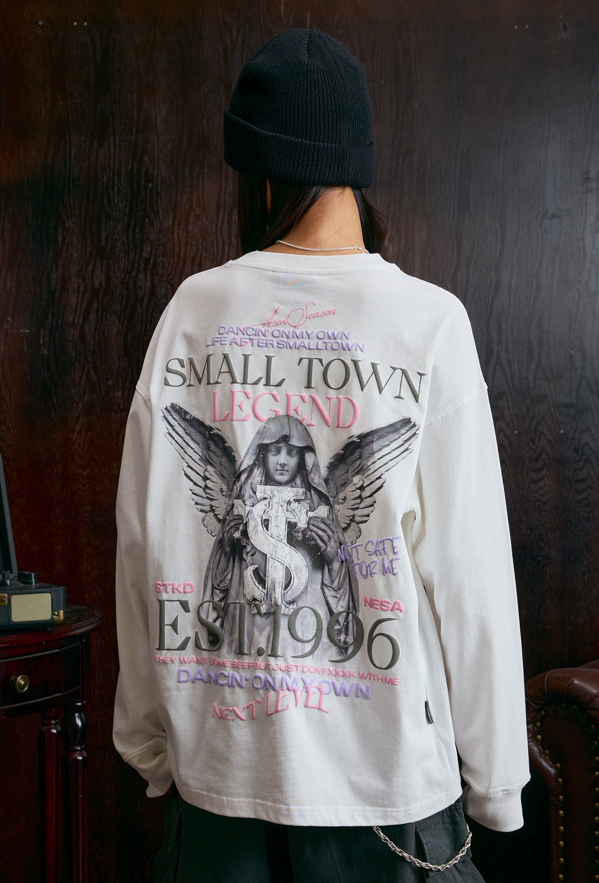 Angel Print Long Sleeve T-Shirt WN12039