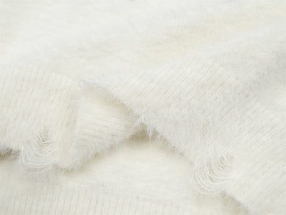 Butterfly Patchwork Embroidery Knit Sweater WN11539