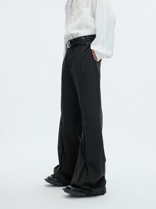 Pleats Flare Wool Trousers WN22625