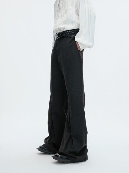 Pleats Flare Wool Trousers WN22625