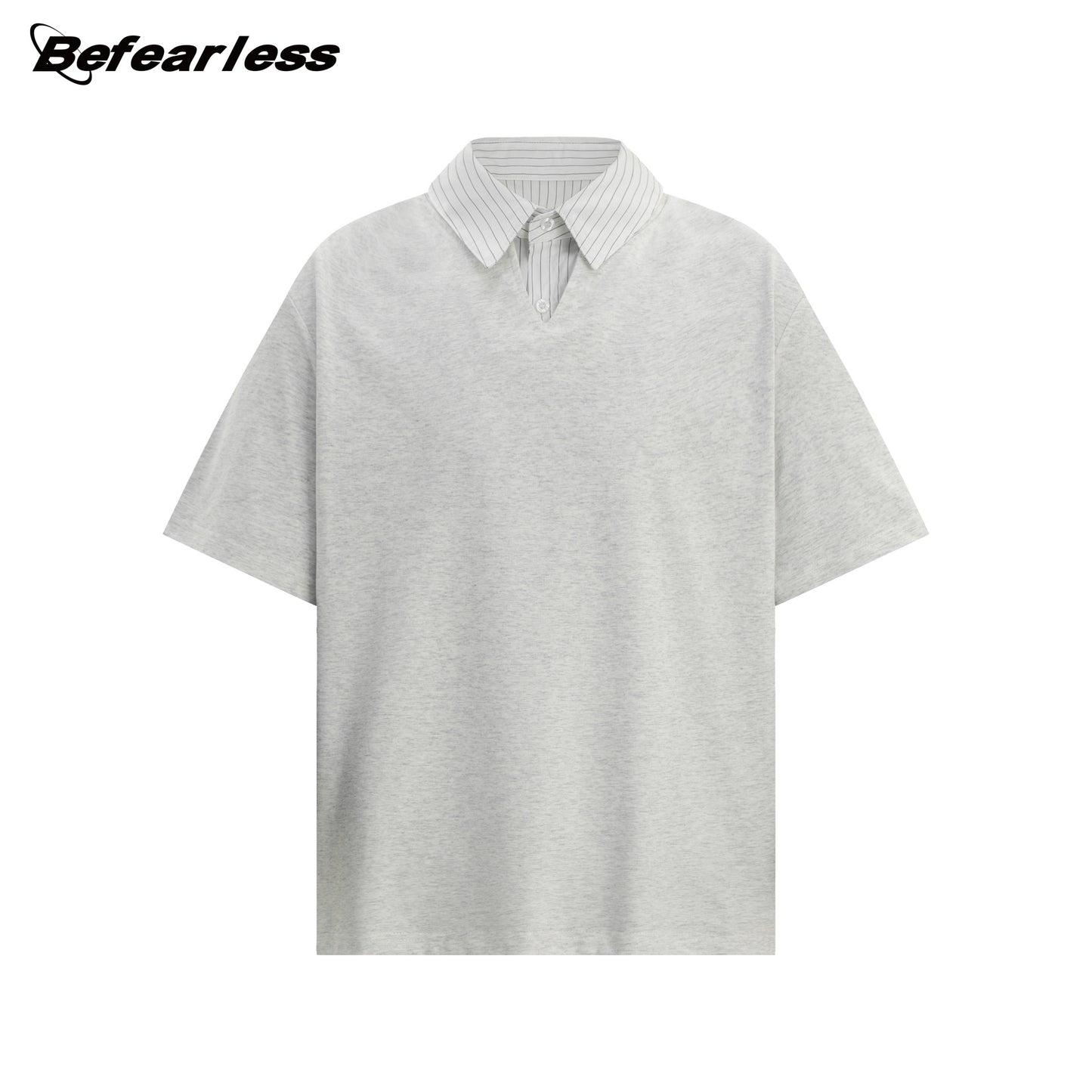 Sorona Fake Layered Collared Short Sleeve T-Shirt WN26395