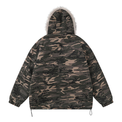 CAMOUFLAGE FURLAR HOODEDED JACKET WN11555