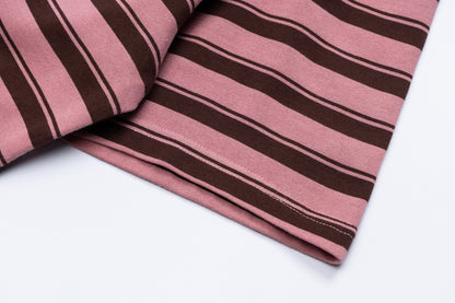 Striped Letter Print Oversize Short Sleeve T-Shirt WN25853