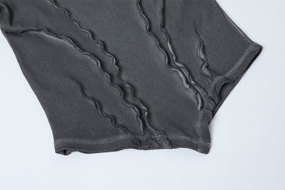 Graphic Design Futuristic Seam T-shirt WN23041