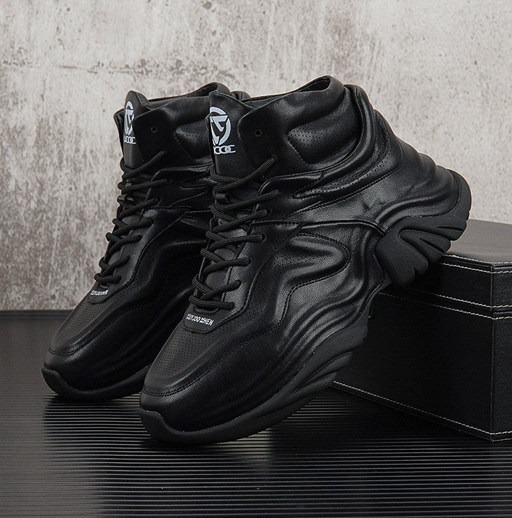 High-Top Panel Chunky Sole Sneakers WN24583